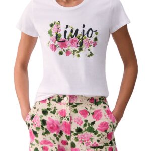 T-shirt con stampa e strass Liu Jo