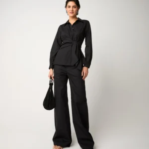 Camicia con fiocco nero Alessia Santi