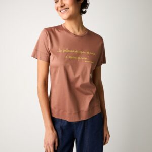 T-shirt con stampa lettering Alessia Santi