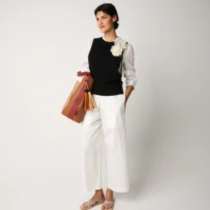 Gilet girocollo in maglia nero Alessia Santi