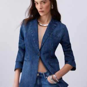 Blazer in denim con strass Liu Jo