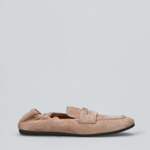 Mocassino in camoscio rosa antico Ovyè