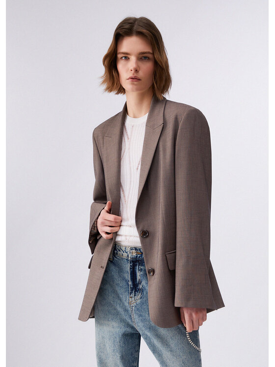 Blazer oversize in tessuto mélange Liu Jo