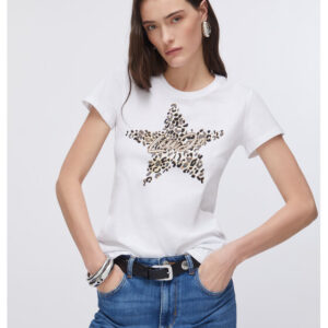 T-shirt con stampa e strass Liu Jo